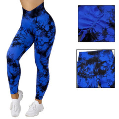Tie Dye Fitness Legging Woman Push Up Workout Sport Leggings Women Scrunch Butt Female Outfit Gym Seamless Legging Pants