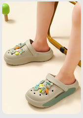 Casual Cute Non Slip Clogs For Girls, Breathable Lightweight Garden Clog Shoes For Indoor Outdoor Shower Beach Pool