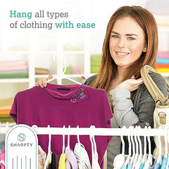 20-piece plastic hangers for closet coats and shirts, space-saving, standard everyday use, room essentials and basics
