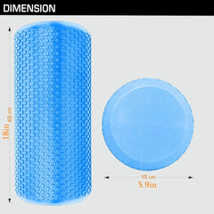 18in/45CM Yoga Foam Roller High-density EVA Muscle Roller Column Self Massage Tool for Pilates Yoga Fitness Gym Equipment