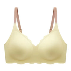 Sexy Seamless Bras For Women Wire Free Push Up Brassiere V Neck Bralette Women's Glossy Soft Underwear Female Lingerie Intimates