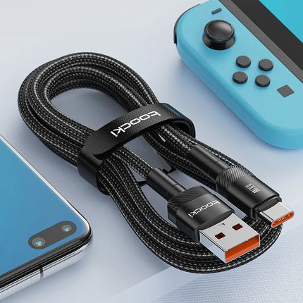 Toocki USB Type C Cable 100W Fast Charging 6A Type C Cable for Xiaomi Huawei P30 P40 Samsung POCO Realme Oneplus Data Wire