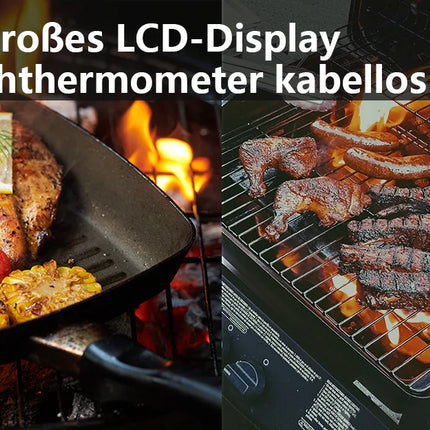 Wireless Bluetooth Meat Thermometer Digital BBQ Kitchen Thermometer Support 6 Probe for Smoker Cooking Grill Oven Candy