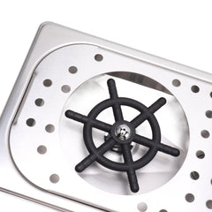 Built-in Cup Washer Stainless Steel Glass Cleaning Rinser High Pressure Cup Washer With Drain Drip Tray Hose For Bar Coffee Shop