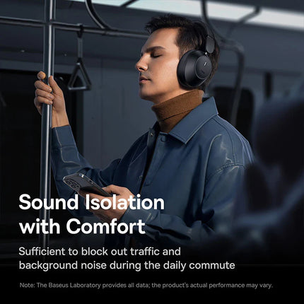 Baseus Bass 30 Max Wireless Headset Bluetooth 5.3 Over Headphones Bass-Enhancing 40mm Diaphragm Ultra Low Latency Earphones 50H