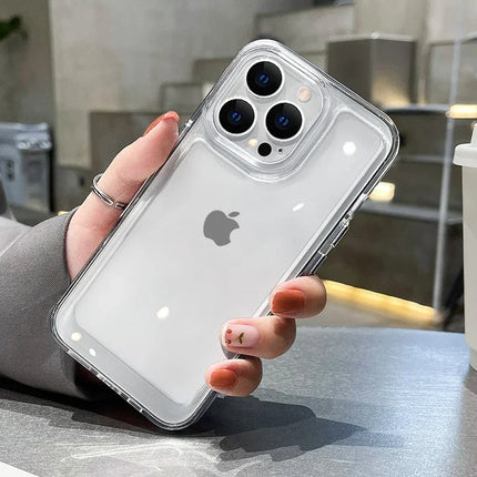 Luxury Silicone Transparent Shockproof Armo Case For iPhone 15 14 13 12 11 Pro Max 7 8 Plus XR XS X Phone Clear Protection Cover