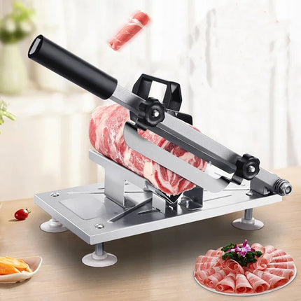 Kitchen Tools Meat Slicing Machine Stainless Steel Household Manual Thickness Adjustable Meat and Vegetables Slicer Gadget