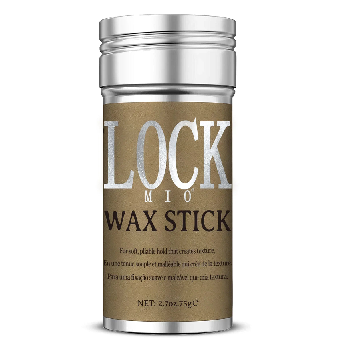 LOCKMIO Wax Stick Natural Coconut Oil Moisturizes Soften Smoothing Styling Flyaway Hair Edge Control Strong Hold Long Lasting