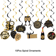 2025 Crown Number Foil Balloons Happy New Year Eve Party Decoration Photo Booth Props Supplies Christmas Home Decor Navidad 2024