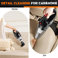 Car Vacuum Cleaner Wireless - Portable Handheld Hoover 8000PA Strong Suction 65W Cordless