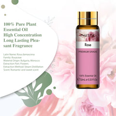 9pcs 10ml Diffuser Aroma Oil Pure Natural Essential Oils Gift Set Kit Rose Lavender Jasmine Eucalyptus Vanilla Mint Ylang Ylang