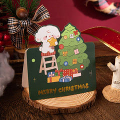 10pcs MIX Merry Christmas Greeting Card Santa Claus Snowman Custom Blank Cards Christmas Party Invitation Card New Year Gifts