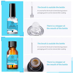 BORN PRETTY 15ml Nail Primer Nail Prep Dehydrate Base Top Coat Gel Nail Polish No Need Of UV LED Lamp Nail Art Varnish Manicure