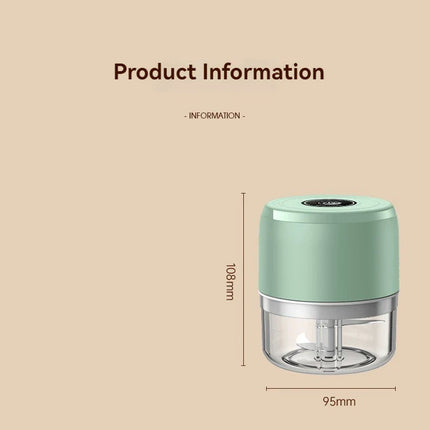Electric Mini Garlic Chopper USB Meat Grinder - Sturdy and Durable Kitchen Tool for Crushing Garlic, Ginger, and Vegetables