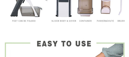 Mandoline Slicer for Kitchen, Kitchen Accessories, One for All Vegetable Slice, Food Chopper, Cutter, Dicer Fruit, French Fry, J