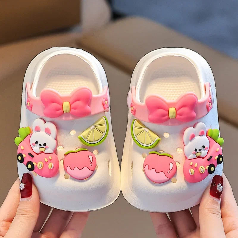 Summer Children Garden Clogs Shoes Boys&Girls Beach Sandal Kids Lightweight Breathable Cute Cartoon Slip Baby Slippers