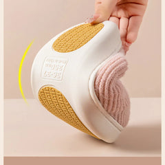 House Fuzzy Slipper Women Striped Winter Warm Fur Plush Non Slip Grip Indoor Lazy Soft Female Thermal Home Shoe Flat Male Men