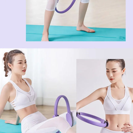 Yoga Fitness Ring Circle Pilates Women Girl Exercise Home Resistance Elasticity Yoga Gym Workout Pilates Ring Circle