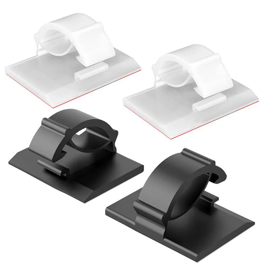 30pcs Cable Organizer Clips Cord Holder Desktop Workstation Wire Manager USB Charging Data Line Bobbin Winder Cable Management