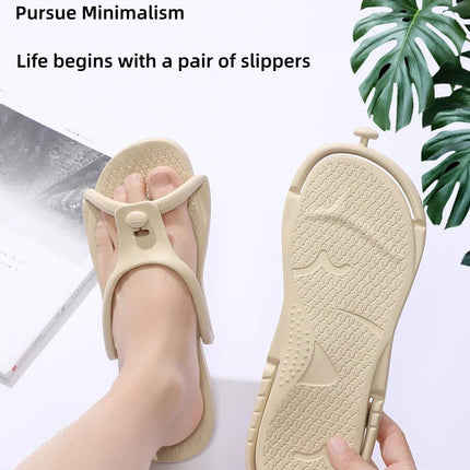 Folding Slippers Trip Travel Portable Slides Women Men Light Home Hotel Salon Homestay Guest Use Sandals Bathing Beach Shoes