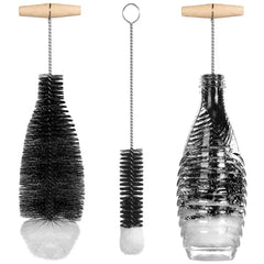Soda Stream Bottle Brush With Beechwood Handle Glassware Jars Cleaner Kitchen Cleaning Tool Drink Wineglass Cup Cleaning Brush