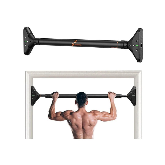 Sportneer Indoor Home Pull Up Bar Adjustable Width Strength Training Chin up Bar without Screws Max 440lbs for Fitness Exercise