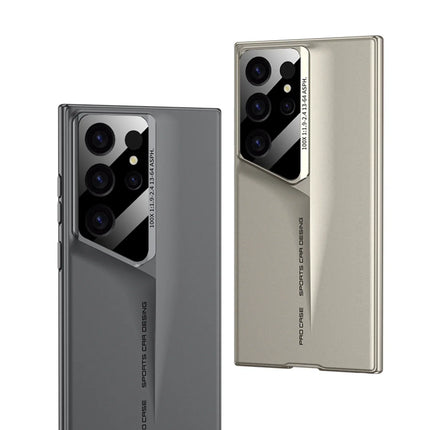 Ultrathin Blade Mecha Hard PC Matte Phone Case For Samsung Galaxy S24 S23 S22 Ultra Lens Protection Frosted Shockproof Cover