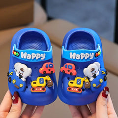 Summer Children Garden Clogs Shoes Boys&Girls Beach Sandal Kids Lightweight Breathable Cute Cartoon Slip Baby Slippers