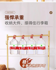 Aesthetic Golden Clothes Rack Metal Balcony Nordic Wheels Clothes Rack Floor Bedroom Burro Ropa Perchero Hallway Furniture