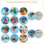 12pcs Tinplate Badge