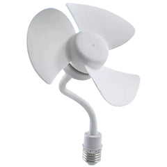 Modern LED Ceiling Fan E27 Base/USB Chandelier Ceiling Fan Hose Extender Light Bulb Fan with Socket for Bedroom Living Room