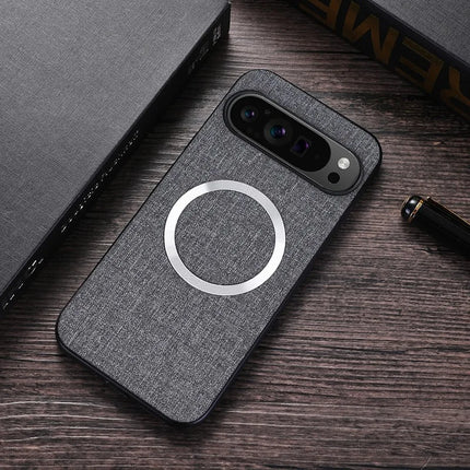 for Magsafe Fabric Cloth Case for Google Pixel 9 8 7 6 Pro XL 7A 8A 6A Magnetic Wireless Charging Slim Cover for Pixel 9Pro 8Pro
