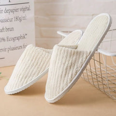 3 Pairs/Set Closed Toe Non-slip Hotel Slippers High Quality Disposable Hotel Bathroom Slippers Indoor Guest Travel Slippers Hot