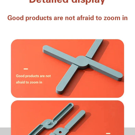 Silicone Heat Resistant Pad Foldable Non-Slip Pot Pan Mat Table Placemat Dish Plate Cross Holder Coaster Kitchen Table Trivet