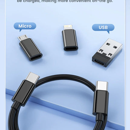 Toocki PD60W USB C To Type C Cable For iPhone 15 Pro Max 5 in 1 Cable Charging Case Set USB Adapter Cable For Samsung S23 Xiaomi