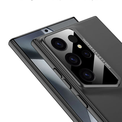 Ultrathin Blade Mecha Hard PC Matte Phone Case For Samsung Galaxy S24 S23 S22 Ultra Lens Protection Frosted Shockproof Cover