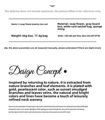 Valentine's Day Jewelry Gift Packaging Box  6 Rose Pendants Ring Bracelet Eternal Flower Window Opening Jewelry Box Romantic Bag