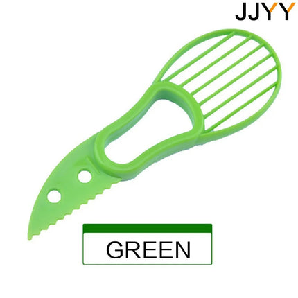 JJYY 3 in 1 Avocado Slicer Shea Corer Butter Fruit Peeler Cutter Pulp Separator Plastic Knife Kitchen Vegetable Tools