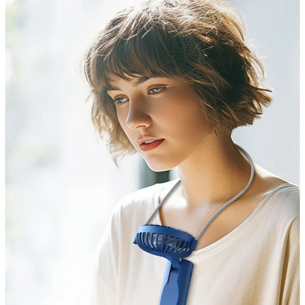 TOPK Portable Hand Held Fan,5000mAh 2-IN-1 Neck HandHeld Fan 180° Foldable Whisper-Quiet Brushless Motor Comes with Hanging Rope