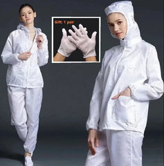 Isolation Split Type Work ClothesUnisex Reusable Anti-Static Safety Clothing With Pockets Dust-Proof Clean Paint Materials