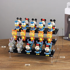 Acrylic Riser Display Stand Perfume Organizer Shelves for Amiibo Funko Figures Toys Cupcake Desserts Collection Cosmetic Jewelry