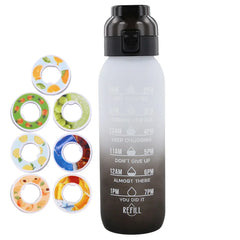 1000ML Air Flavored Water Bottle Sports Scented Water Bottle 0 Sugar Flavors Ring Water Cup With 7 Flavor Rods For Outdoor