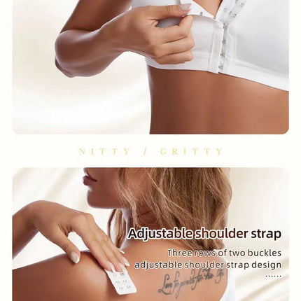 Front Closure Posture Corrector Lift Up Bra Women Push Up Cross Back Underwear Shockproof Sports Support Fitness Vest Bras S-5XL