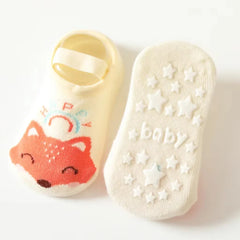 Spring Anti Slip Baby Socks Toddler Kids Floor Socks with Rubber Soles Autumn Newborn Baby Boy Girl Cartoon Cute Ball Warm Socks