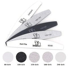 5/25Pcs/Lot Nail File Mix Color 80/100/150/180/240 Grit Professional Sandpaper Cuticle Remover Buffer Files Manicure Tool Set