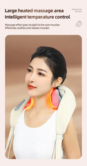 20W Beige Neck And Shoulder Massager Wireless Shoulder And Back Kneading Massage Shawl Trapezius Neck Cervical Masajeador