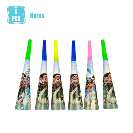 Moana 2 Birthday Party Decoration Supplie Vaiana Birthday Decoration Set Tableware Balloons Backdrop Plates Cups Baby Shower Toy