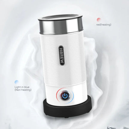 HiBREW Milk Frother Frothing Foamer Chocolate Mixer Cold/Hot Latte Cappuccino fully automatic Milk Warmer Cool Touch M1A