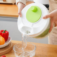 Salad Spinner for Leafy Vegetables, Lettuce Washer & Dryer, Kitchen Greens Drainer Strainer Crisper Tool