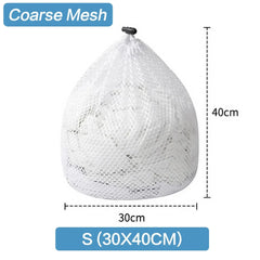 1PC Mesh Laundry Bag - Machine Washable Drawstring Design Travel Wash Bag for Blouses, Hosiery, Stockings, and Underwear